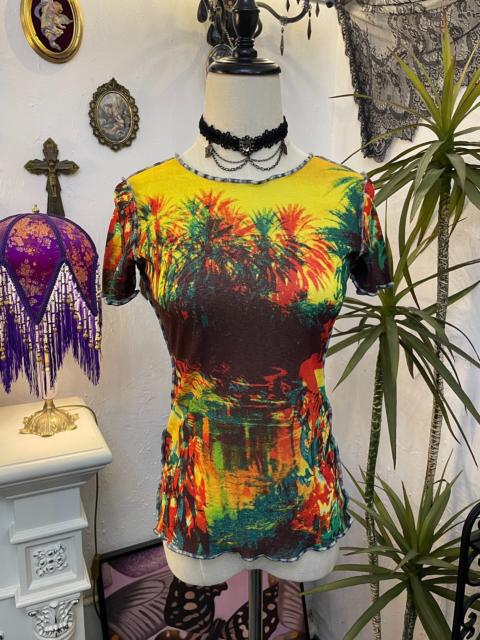 Jean Paul Gaultier Jean Paul Gaultier Psychedelic Print Portrait Mesh Top