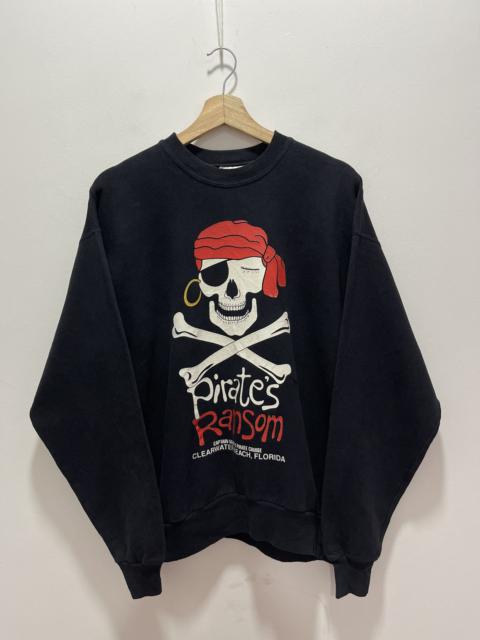 Other Designers Vintage - CAPTAIN PIRATES CRUISE SKULL BIG LOGO PRINTED SWEATSHIRT