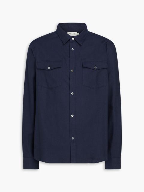 FRAME Cotton and merino wool-blend twill shirt