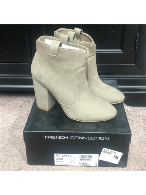 Other Designers French Connection - Livvy Suede Booties in Olive Branch