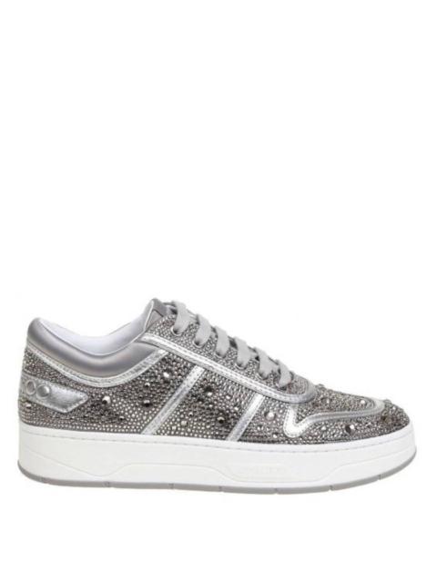 JIMMY CHOO Jimmy Choo Hawaii Metallic Crystal Stud Sneakers
