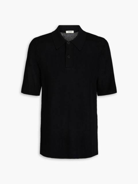 Sandro Open-knit polo shirt