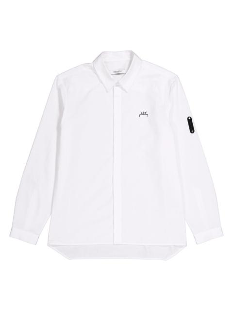 A-COLD-WALL* Open Box - A Cold Wall Men's White Pawson Long-Sleeve Cotton Shirt, Brand Size 48 (US Size 38)