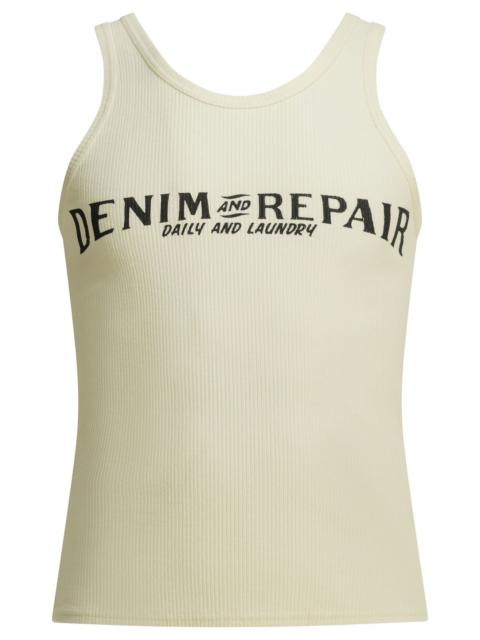 Kapital Kapital Denim Repair Tank Top White