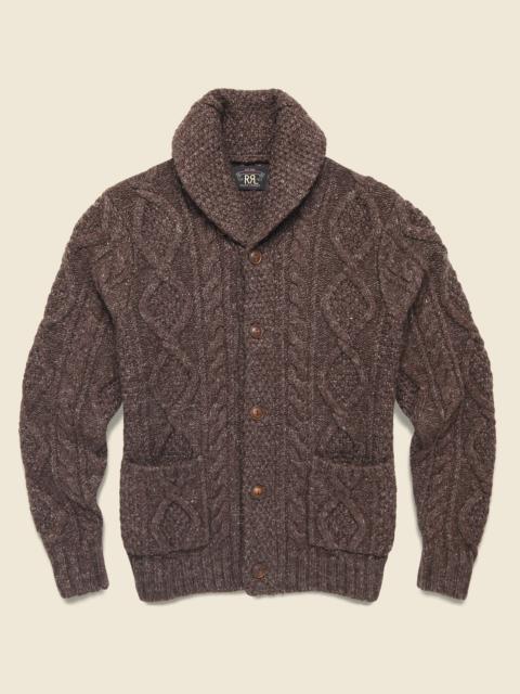 RRL by Ralph Lauren Cable Shawl Cardigan - Brown