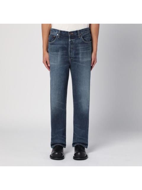 AGOLDE Blue washed jeans in regenerated denim