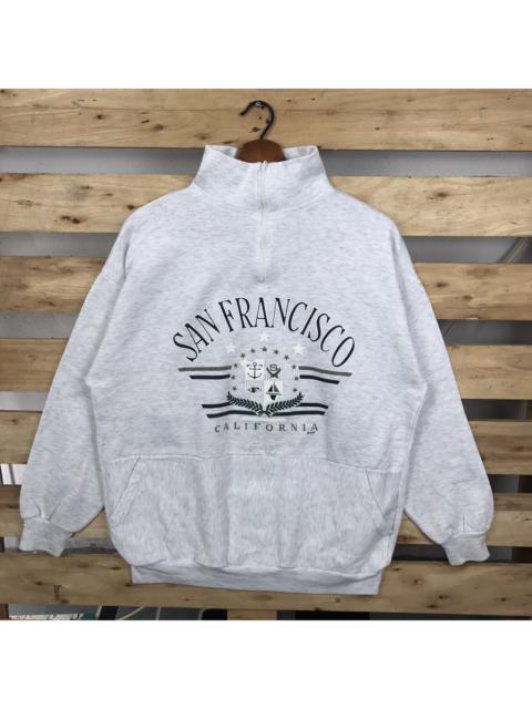 Other Designers Vintage - Vintage 90s San Francisco Half Zip Sweatshirt Big Logo