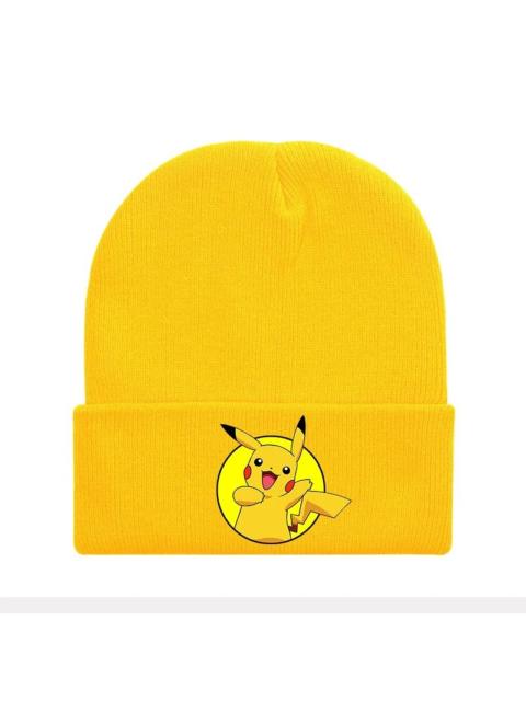 Other Designers Y2K Anime Yellow Hello Pikachu Pocket Monster Beanies Winter Warm Hat Cute Cap Adult Kid