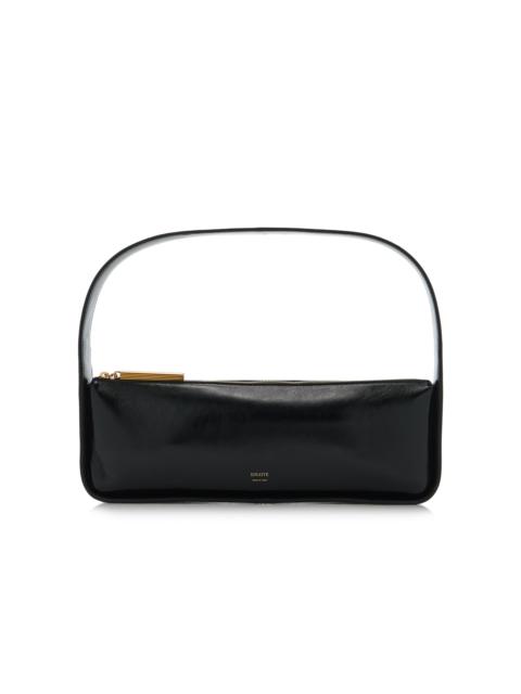 KHAITE Lori Patent Leather Baguette Bag black