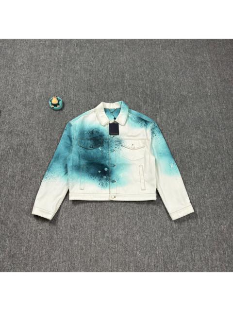 Louis Vuitton Louis Vuitton LV spray-painted splatter denim jacket
