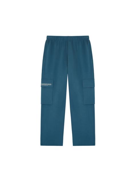 PANGAIA Mens Double Jersey Cargo Track Pants - Storm Blue