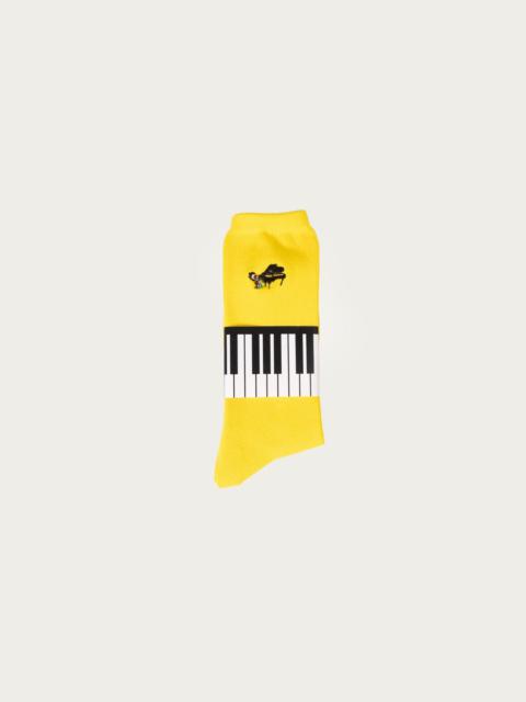 Kapital 84 Yarns PIANO Embroidery Socks - Yellow