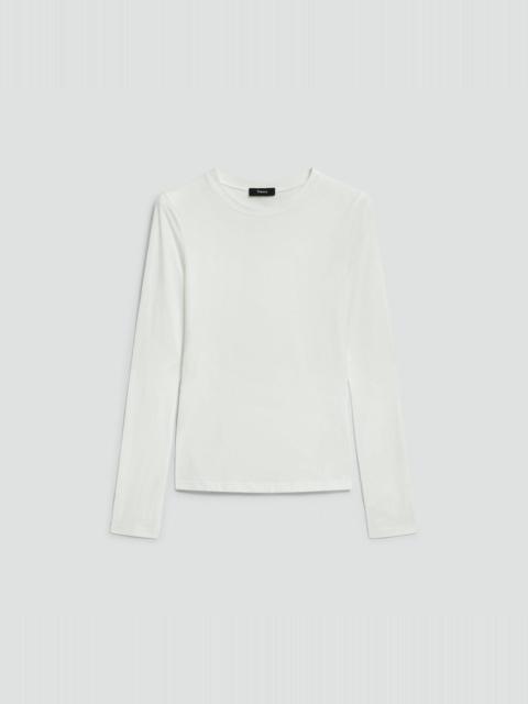 Theory Tiny Long-Sleeve Tee in Organic Cotton