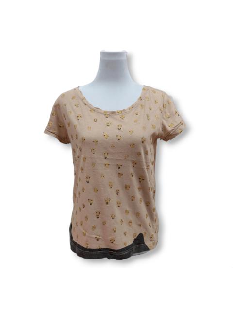 ISSEY MIYAKE Tsumori Chisato Cats Skull Faces Monogram T-shirt