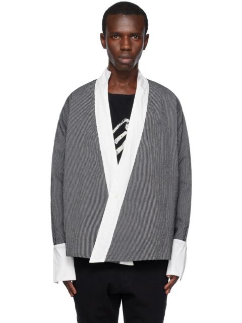 Greg Lauren $950 Greg Lauren Black/White Pinstripe Winged GL1