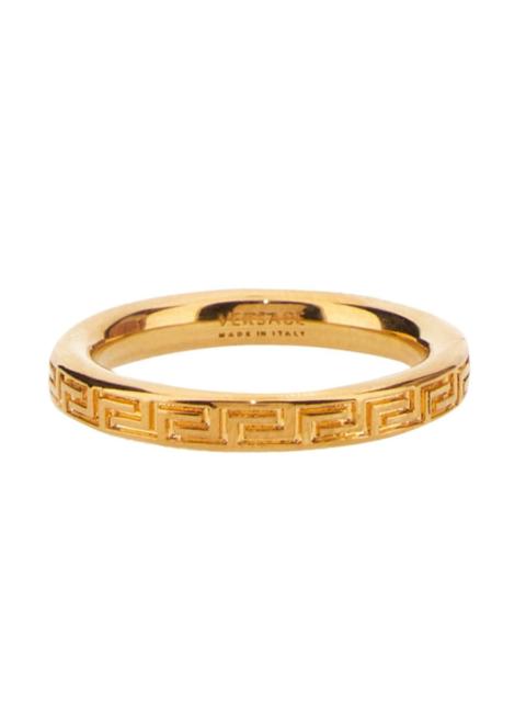 VERSACE Versace Men Anello Con Chiave Greca Incisa
