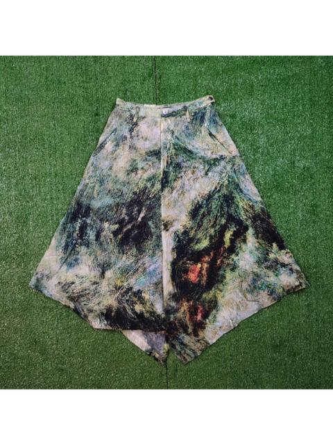 Yohji Yamamoto Y's - Asymmetric Abstract Paint - Drop Crotch Pants