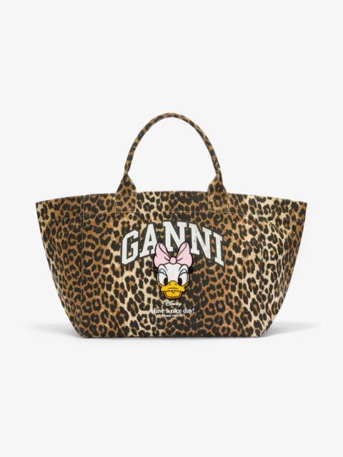 GANNI TOTE XXL EFFET DÉLAVÉ GANNI X DISNEY AVEC DAISY DUCK
