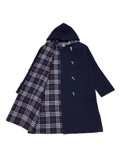 Burberry Vintage Burberry Nova Check Wool Hooded Duffle Coat