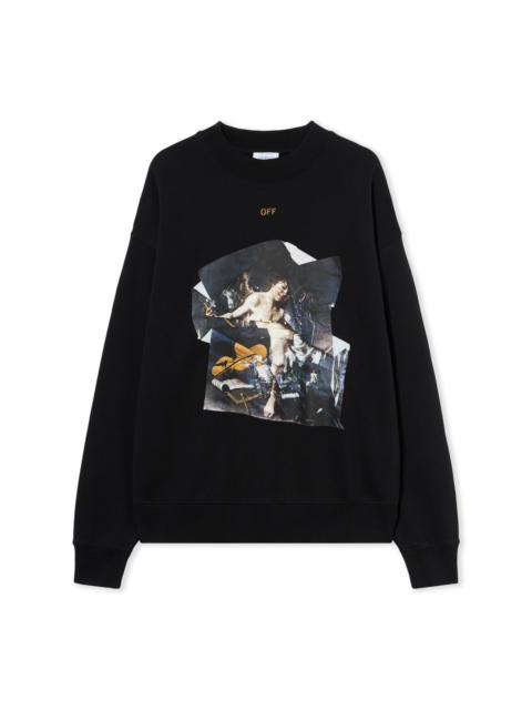 Off-White Cupid Paper Skate Crewneck Sweatshirt