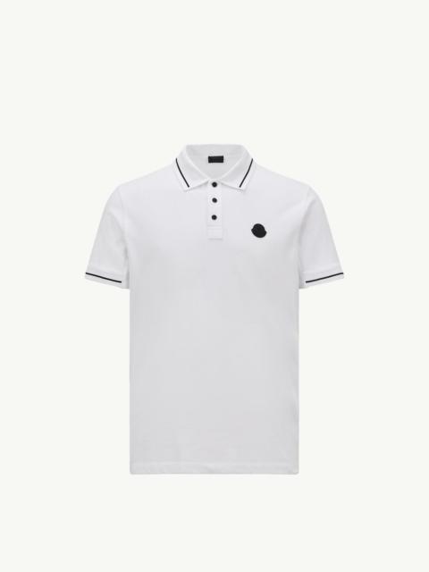 Moncler Logo Patch Cotton Polo Shirt