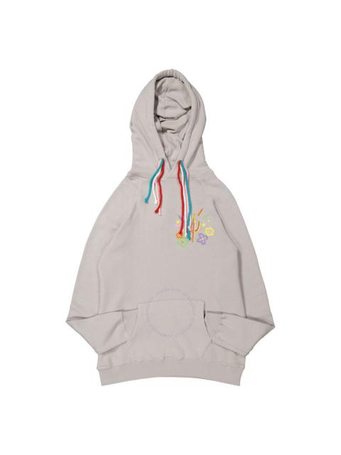Other Designers Mira Mikati Grey Cactus Embroidered Cotton Hoodie