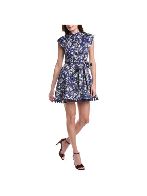 Alice + Olivia alice + olivia Lucy Cuffed Cap Sleeve Mini Shirt Dress
