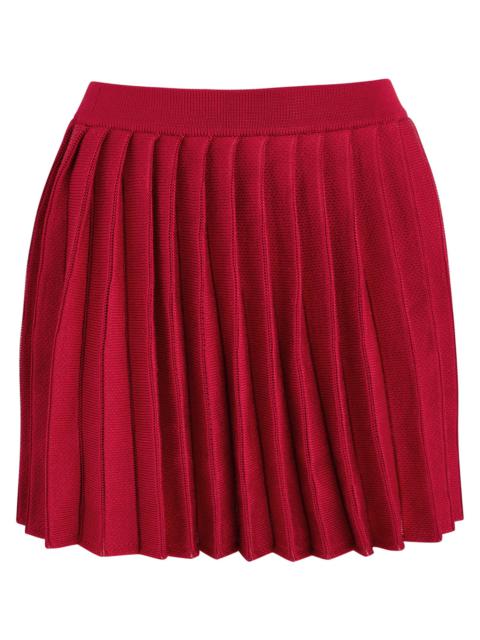 Pleated knitted skirt