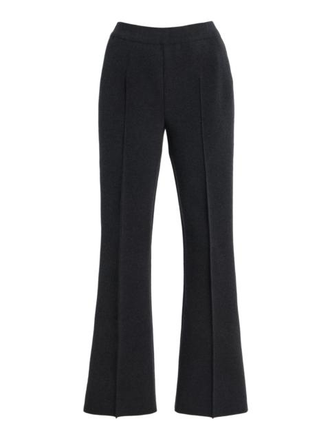 HIGH SPORT Kick Stretch-Cotton Geo-Knit Cropped Pants dark grey