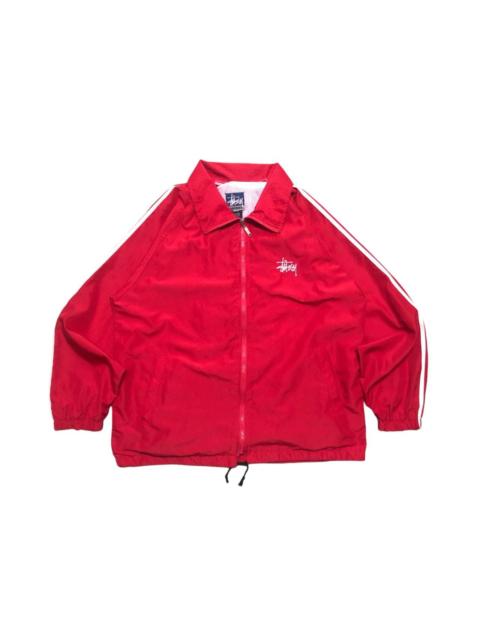 Stüssy VINTAGE STUSSY SPORT RED LIGHT ZIPPER JACKET MESH LINING