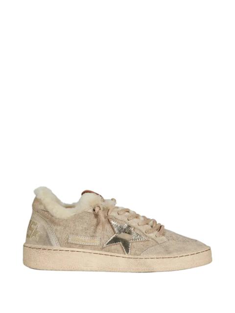 Golden Goose Ball Star Shearling in Beige