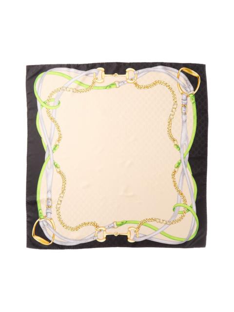 GUCCI Gucci Printed GG Silk Jacquard Carré