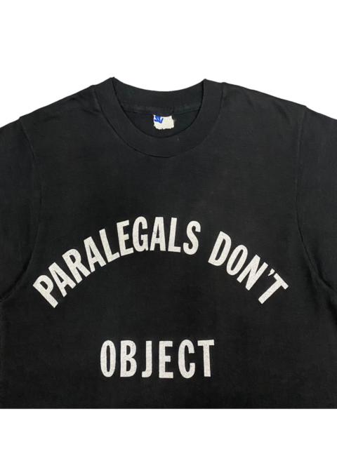 Other Designers 80s Vintage “Paralegals dont object” Statement Single Stitch