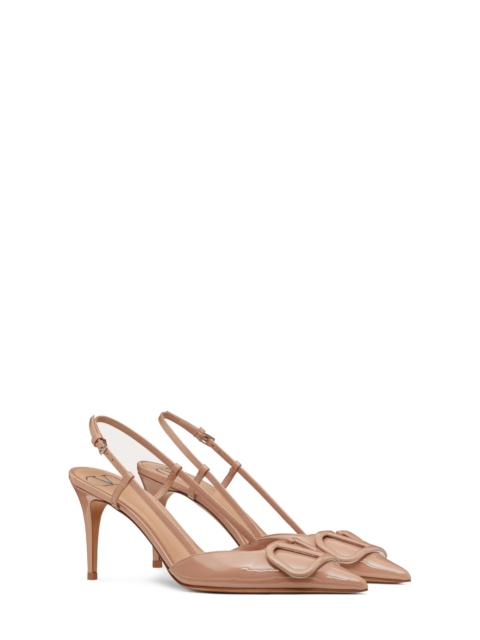Valentino Valentino Garavani VLOGO Pointed Toe Slingback Pump in Gf9 Rose Cannelle at Nordstrom
