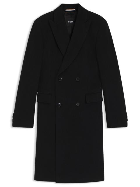 BOSS ALPACA-BLEND COAT WITH DOUBLE-BREASTED FRONT