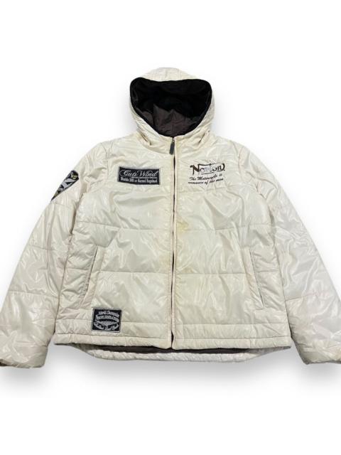 Other Designers Norton × Vintage - VINTAGE NORTON MOTORCYCLE EMBROIDERY PATHWORK PUFFER JACKET