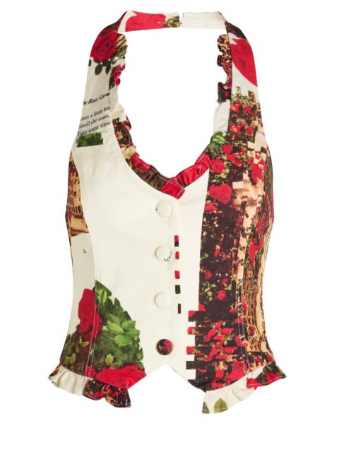 House of Sunny House OF Sunny The Rose Garden Printed Canvas top