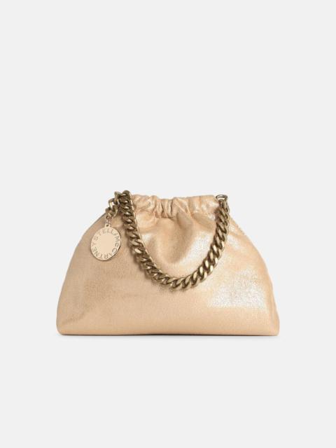 Stella McCartney MINI 'FALABELLA COULISSE' BAG IN GOLD 'SHAGGY DEER'