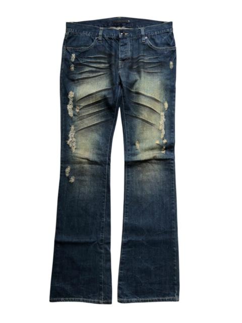 Other Designers If Six Was Nine - Fuga distressed rusty flare jeans