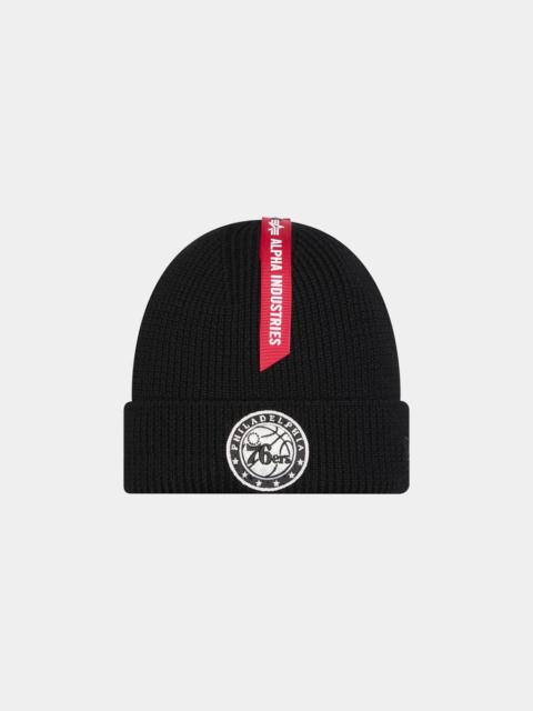 ALPHA INDUSTRIES PHILADELPHIA 76ERS X ALPHA X NEW ERA SHORT CUFF BEANIE