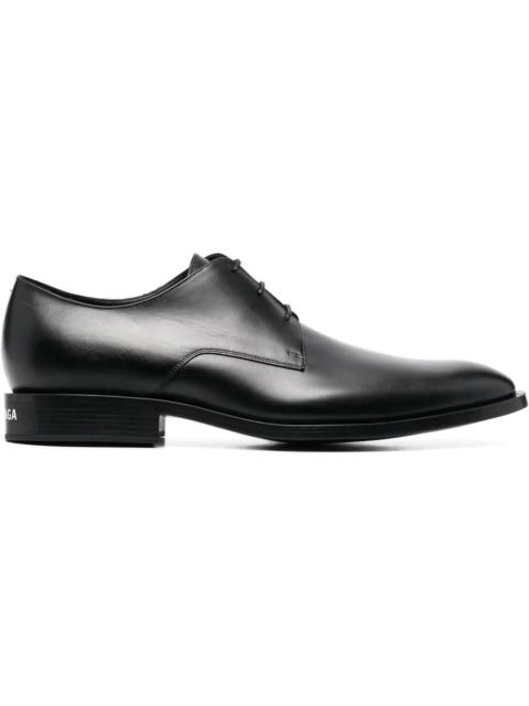 BALENCIAGA Balenciaga Wallstreet Almond-Toe Derby Shoe Black