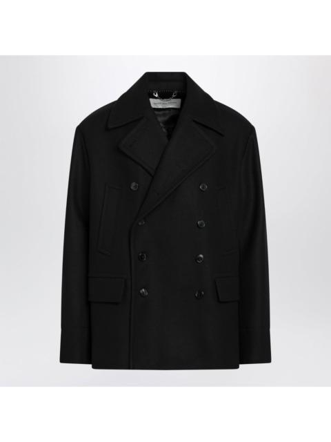 Dries Van Noten DRIES VAN NOTEN Black Wool Blend Coat New & Authentic (Men's