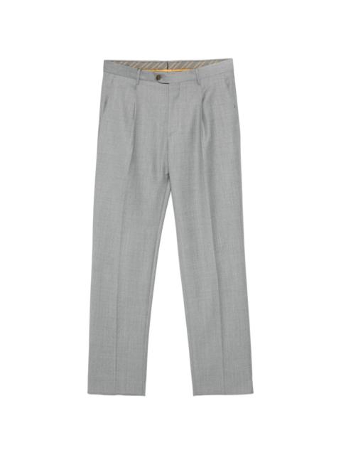 pleated tapered trousers