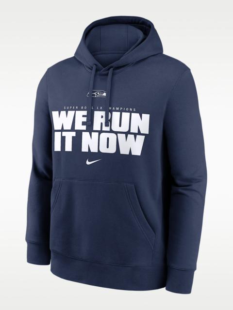 Nike Seattle Seahawks Super Bowl LX Winner Club Men's Nike NFL Pullover Hoodie
