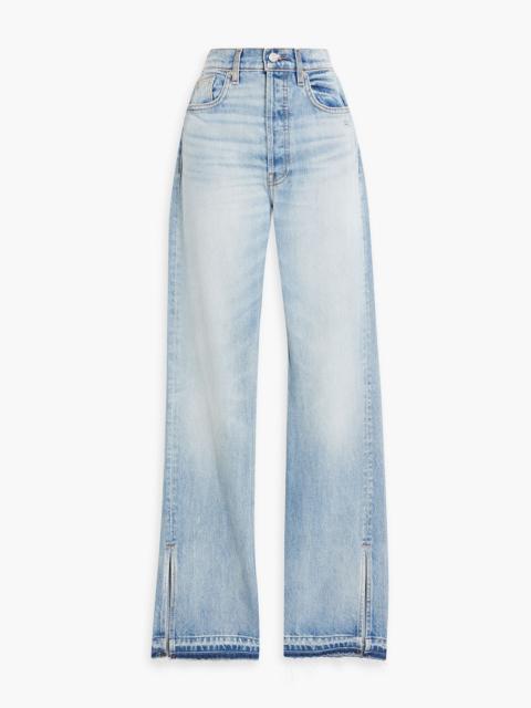 Other Designers Unraveled Two Newport frayed high-rise straight-leg jeans