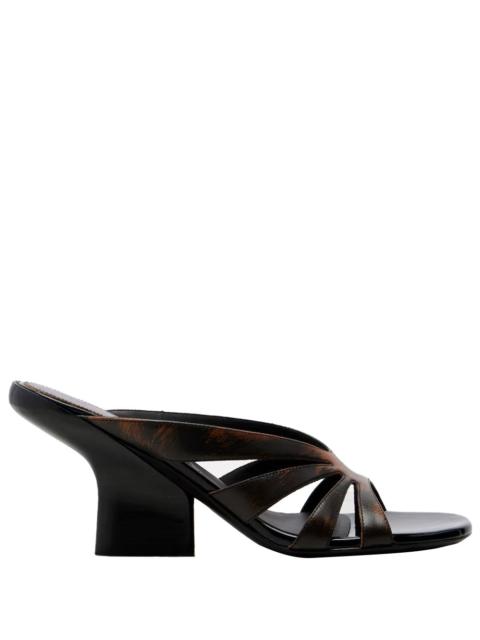 Dries Van Noten Dries Van Noten Women Distressed-Effect Leather Wedge Mule