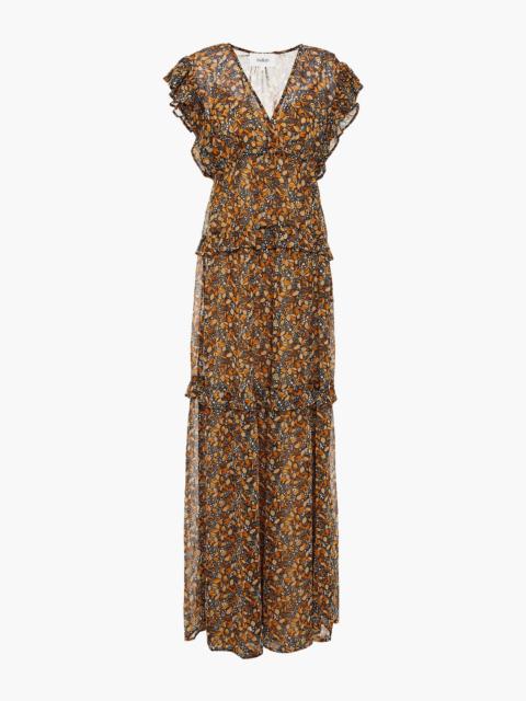 ba&sh Samanta ruffled printed georgette maxi dress