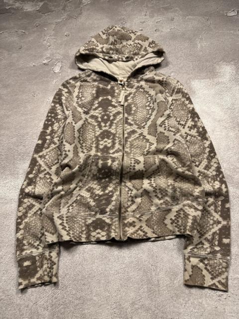 Roberto Cavalli Y2K Roberto Cavalli Style LGB Snake Skin Print Zip Hoodie