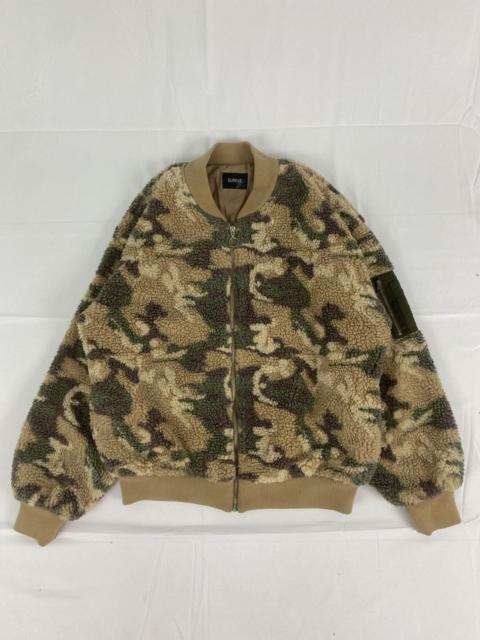 Japanese Brand - Sureve Japan Camo Bomber fleece jacket