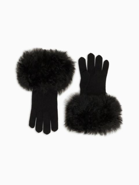 GIORGIO ARMANI Knit cashmere gloves
